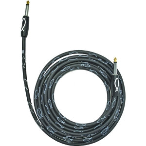 Bullet Cable Inst Cable 12FT/3.6M 1/4" Straight to 1/4" Straight Fish Blk